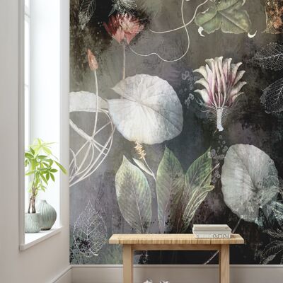 Non-woven photo wallpaper - Night Flowers - size 200 x 280 cm