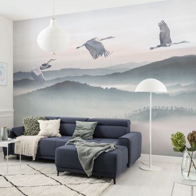 Non-woven photo wallpaper - Mystic Cranes - size 400 x 280 cm
