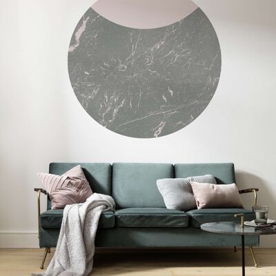 Self-adhesive non-woven mural - Stripe Marble - size 125 x 125 cm