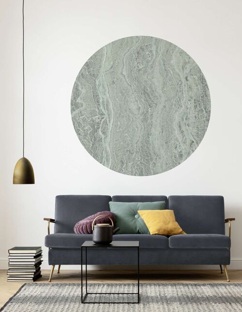 Selbstklebende Vlies Fototapete - Green Marble - Größe 125 x 125 cm