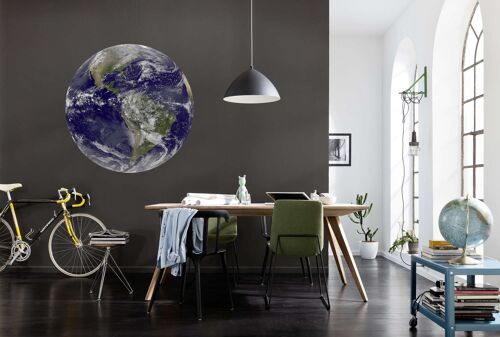 Selbstklebende Vlies Fototapete - Earth - Größe 125 x 125 cm