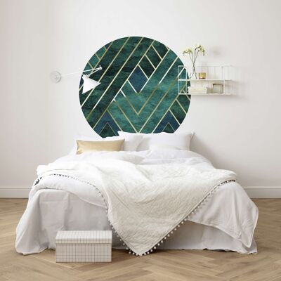 Self-adhesive non-woven photo wallpaper - jade - size 125 x 125 cm