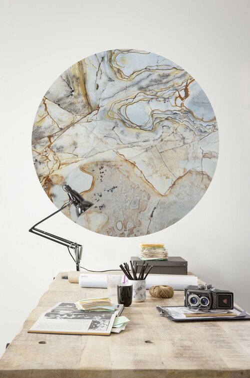 Selbstklebende Vlies Fototapete - Marble Sphere - Größe 125 x 125 cm
