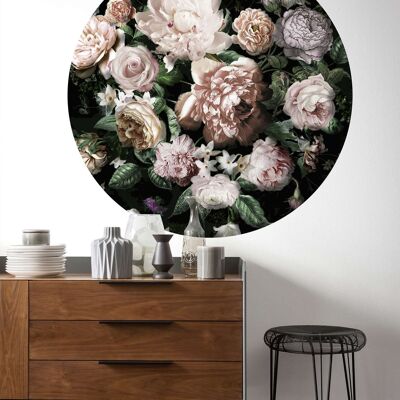 Papier peint photo intissé autocollant - Flower Couture - format 125 x 125 cm