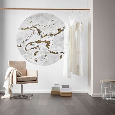 Papel pintado fotográfico autoadhesivo no tejido - Marble Vibe - tamaño 125 x 125 cm