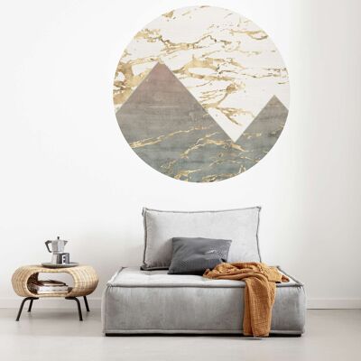 Papel pintado fotográfico autoadhesivo no tejido - Precious Peaks - tamaño 125 x 125 cm