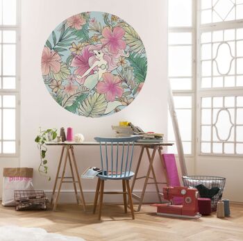 Papier peint photo intissé autocollant - Ariel Ocean Flowers - format 125 x 125 cm 1
