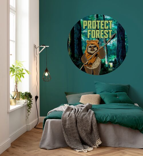 Selbstklebende Vlies Fototapete - Star Wars Protect the Forest - Größe 128 x 128 cm