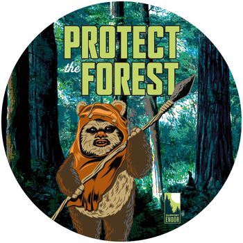 Papier peint photo intissé autocollant - Star Wars Protect the Forest - format 128 x 128 cm 2