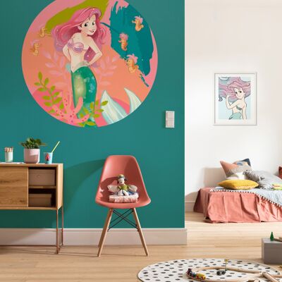 Self-adhesive non-woven photo wallpaper - Ariel Happy Coral - size 128 x 128 cm