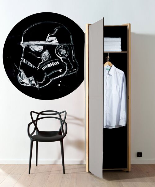 Selbstklebende Vlies Fototapete - Star Wars Ink Stormtrooper - Größe 128 x 128 cm