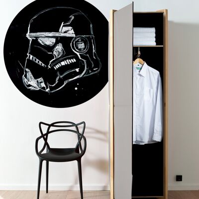 Papel pintado fotográfico no tejido autoadhesivo - Star Wars Ink Stormtrooper - tamaño 128 x 128 cm