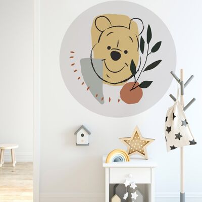 Selbstklebende Vlies Fototapete - Winnie Pooh Smile - Größe 128 x 128 cm