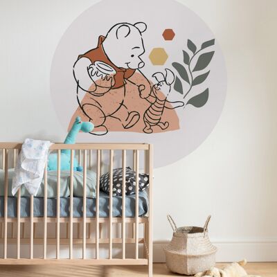 Selbstklebende Vlies Fototapete - Winnie Pooh Soulmate - Größe 128 x 128 cm