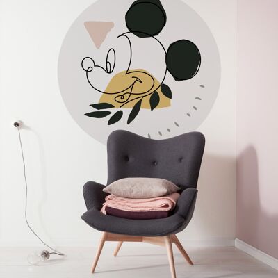 Selbstklebende Vlies Fototapete - Mickey Modern Art - Größe 128 x 128 cm