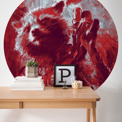 Selbstklebende Vlies Fototapete - Avengers Painting Rocket Raccoon - Größe 128 x 128 cm