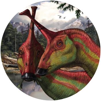 Papier peint photo intissé autocollant - Tsintaosaurus - format 128 x 128 cm 2
