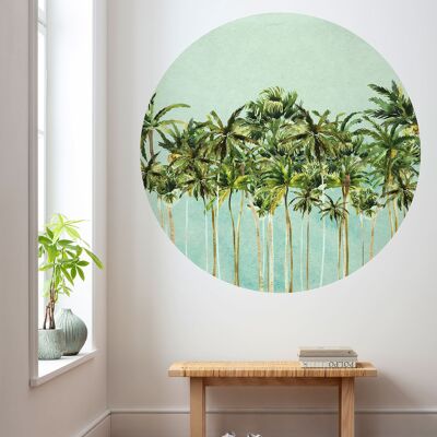 Self-adhesive non-woven photo wallpaper - Coconut Trees - size 125 x 125 cm