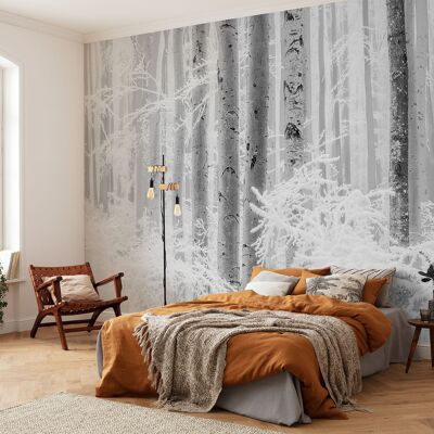 Vlies Fototapete - Winter Wood - Größe 400 x 280 cm