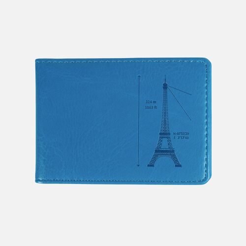 Range-cartes Elégance bleu tour Eiffel (lot de 3)