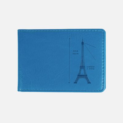 Tarjetero azul Torre Eiffel Elegance (juego de 3)