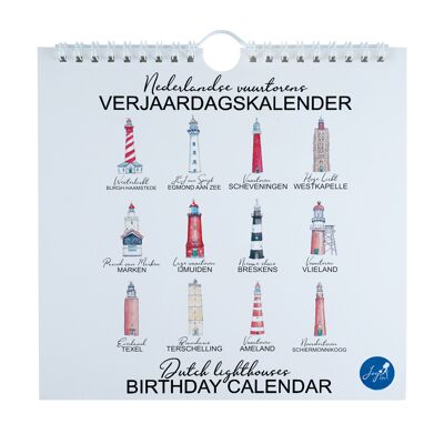 Calendario de cumpleaños faros holandeses - joyin - EGMOND AAN ZEE, SCHEVENINGEN ( DEN-HAAG), AMELAND, IJMUIDEN, MARKEN, WESTKAPELLE, TERSCHELLING, TEXEL, BRESKENS, BURGH-HAAMSTEDE, VLIELAND, SCHIERMONNIKOOG