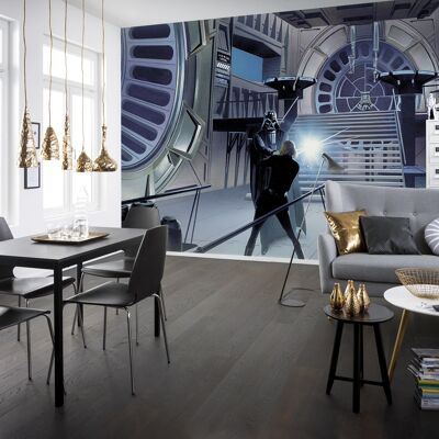 Non-Woven Photo Wallpaper - Star Wars Classic RMQ Duel Throneroom - Size 500 x 250 cm