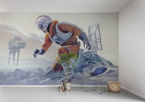 Vlies Fototapete - Star Wars Classic RMQ Hoth Battle Pilot - Größe 500 x 250 cm