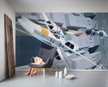Papier peint photo intissé - Star Wars Classic RMQ X-Wing vs TIE Fighter - Taille 500 x 250 cm 1