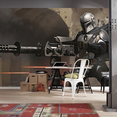 Carta da parati fotografica in tessuto non tessuto - Star Wars The Mandalorian Blaster - dimensioni 500 x 250 cm