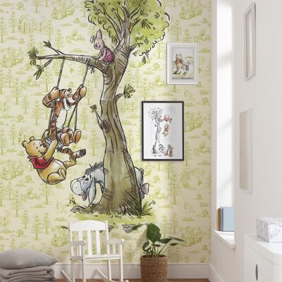 Papel pintado fotográfico no tejido - Winnie the Pooh en el bosque - tamaño 200 x 280 cm