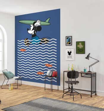 Papier peint photo intissé - Mickey gone Surfin' - format 200 x 280 cm 1