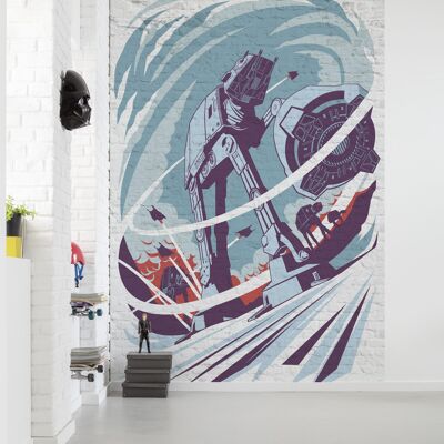 Papel pintado fotográfico no tejido - Star Wars Classic Concrete Hoth - Tamaño 200 x 280 cm