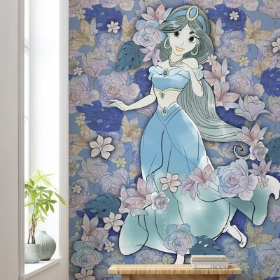 Papel pintado fotográfico no tejido - Flores de color jazmín - Tamaño 200 x 280 cm