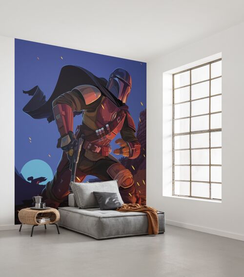 Vlies Fototapete - Star Wars The Mandalorian Big Ambush - Größe 250 x 280 cm
