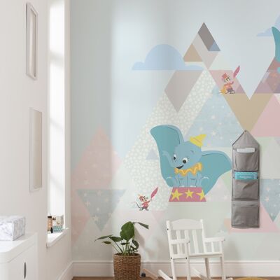 Non-woven photo wallpaper - Dumbo flying elephant - size 300 x 280 cm