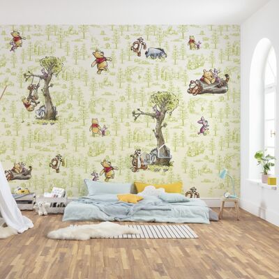 Fleece photo wallpaper - Winnie the Pooh Friends - size 300 x 280 cm