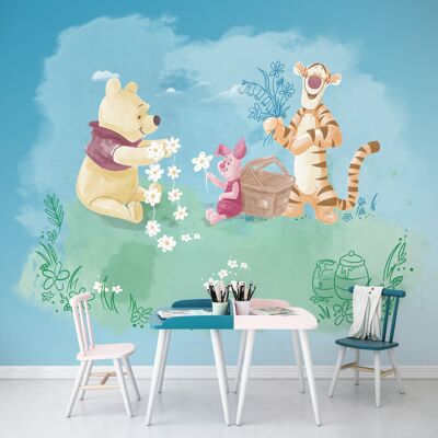 Papel pintado fotográfico no tejido - Winnie the Pooh Picnic - tamaño 300 x 280 cm