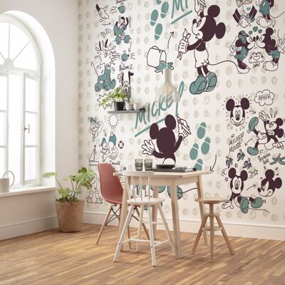 Papel pintado fotográfico no tejido - Mickey y sus amigos - tamaño 350 x 280 cm