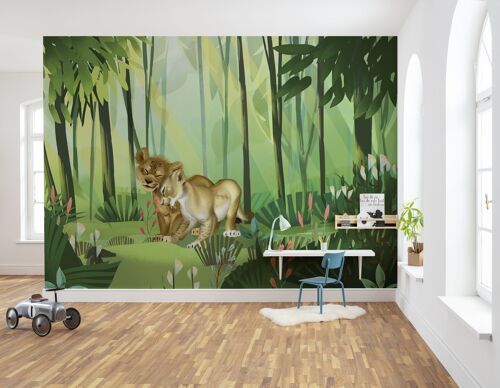Vlies Fototapete - Lion King Love - Größe 400 x 280 cm