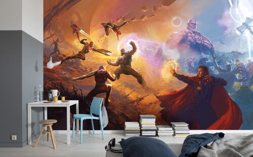 Vlies Fototapete - Avengers Epic Battles Two Worlds - Größe 500 x 280 cm