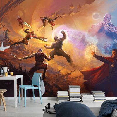 Vlies Fototapete - Avengers Epic Battles Two Worlds - Größe 500 x 280 cm