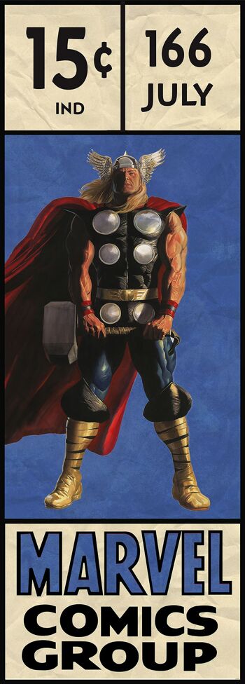 Papier peint photo intissé - Thor Retro Comic Box - format 100 x 280 cm 2