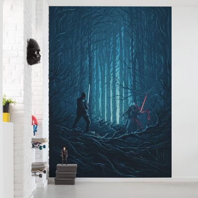 Vlies Fototapete - Star Wars Wood Fight - Größe 200 x 280 cm