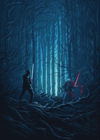 Papier peint photo intissé - Star Wars Wood Fight - format 200 x 280 cm 2