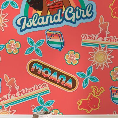 Carta da parati fotografica in tessuto non tessuto - Moana Island Girl - dimensioni 200 x 280 cm