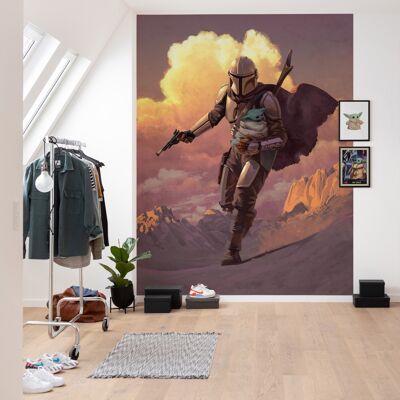Papel pintado fotográfico no tejido - Mandalorian Escape - tamaño 200 x 280 cm