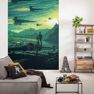 Papel pintado fotográfico no tejido - Star Wars X-Wing Assault Takodana - Tamaño 200 x 280 cm