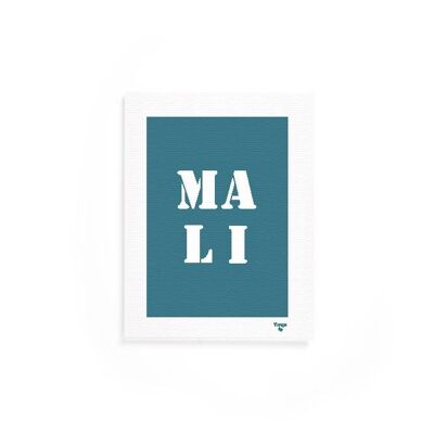 Affiche "Mali" bleue