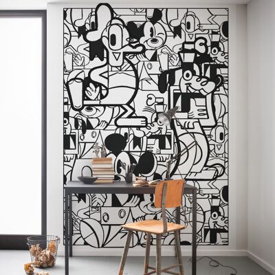 Non-woven photo wallpaper - Mickey Constructive - size 200 x 280 cm